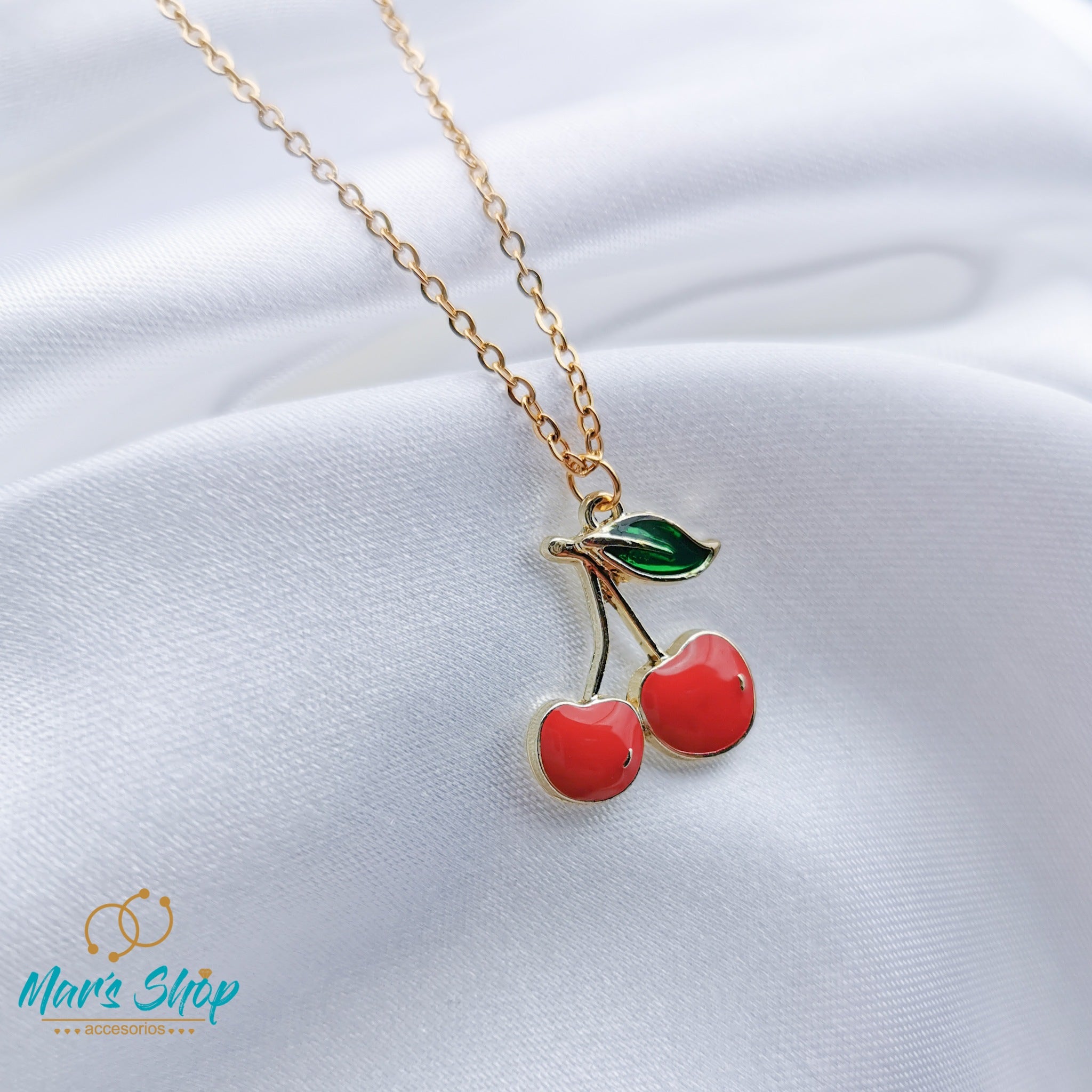 Collar trendy cereza