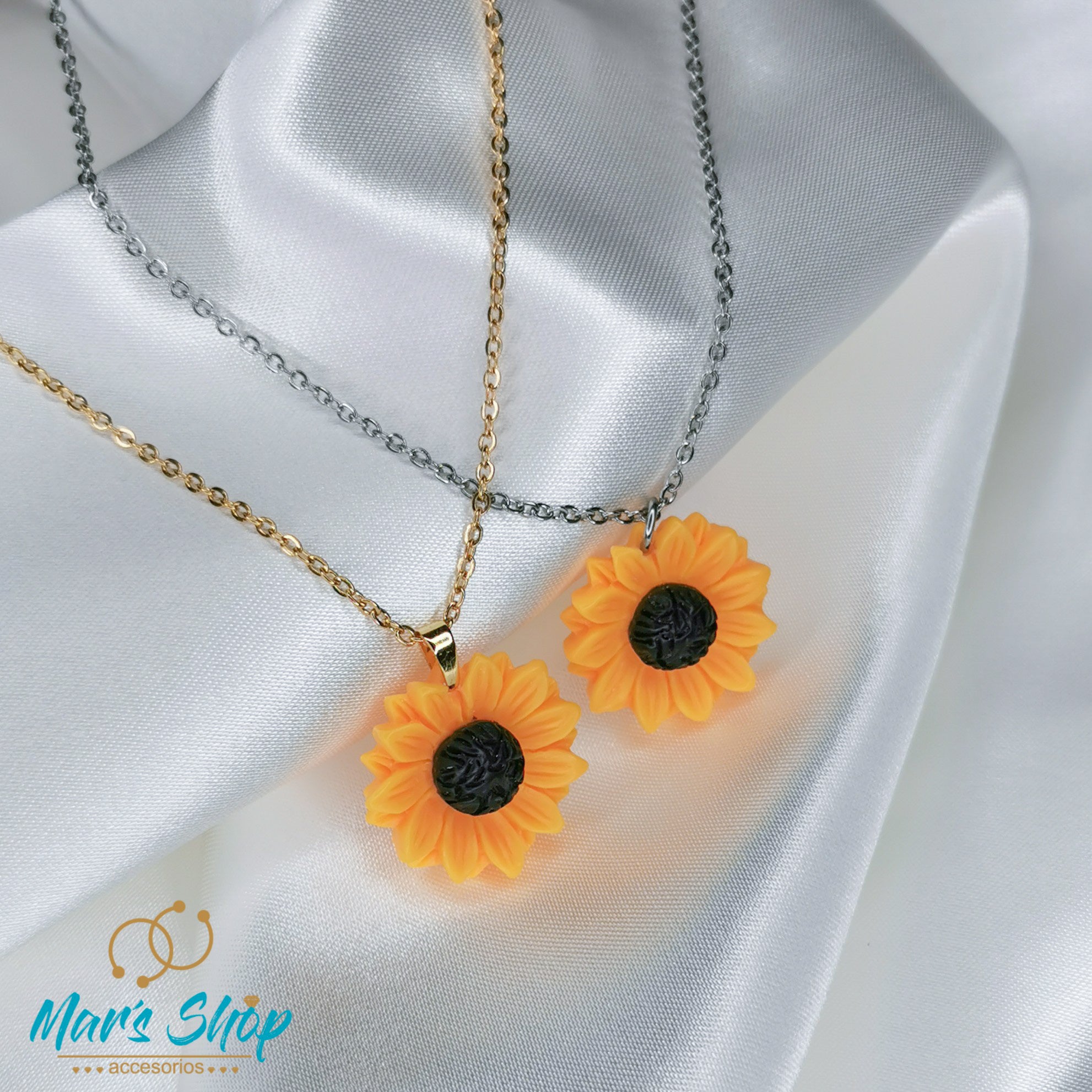 Collar girasol acero